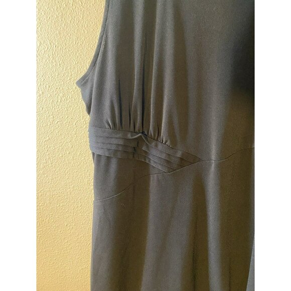 COPY - Susan Graver Tank Top Size XL Black Scoop Neck Pleated Gathered Side Bod… - Picture 5 of 8